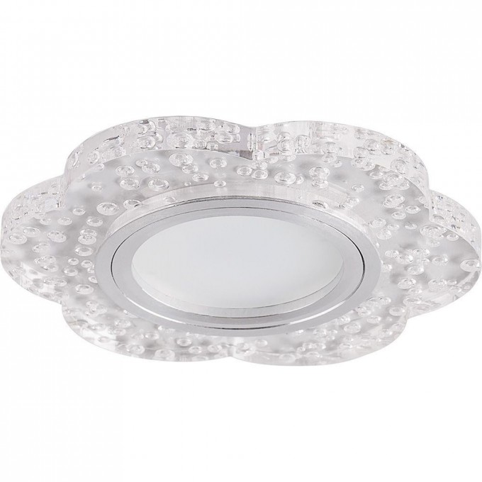 Светильник встраиваемый с разноцветной LED подсветкой FERON CD954 потолочный MR16 G5.3, прозрачный 32540 Светильник встраиваемый с разноцветной LED подсветкой FERON CD954 потолочный MR16 G5.3, прозрачный 32540