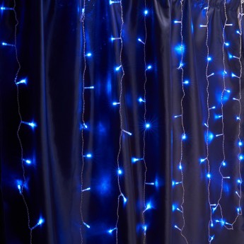 Светодиодная гирлянда FERON CL19 занавес 2*1,5м + 3м 230V синий, статичная, c питанием от сети, прозрачный шнур Светодиодная гирлянда FERON CL19 занавес 2*1,5м + 3м 230V синий, статичная, c питанием от сети, прозрачный шнур