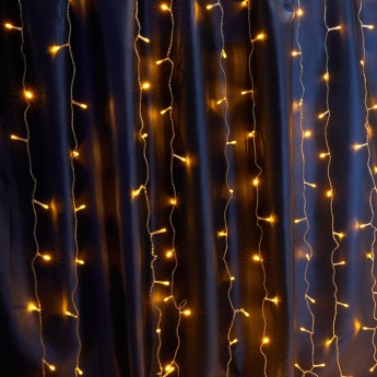 Светодиодная гирлянда FERON CL21 занавес 3*2м + 3м 230V желтый c питанием от сети, прозрачный шнур Светодиодная гирлянда FERON CL21 занавес 3*2м + 3м 230V желтый c питанием от сети, прозрачный шнур
