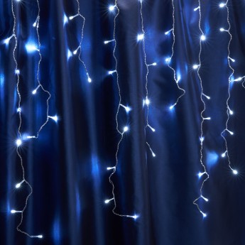 Светодиодная гирлянда FERON CL23 бахрома, статичная, 5,3м*0,7м + 3м 230V синий c питанием от сети, прозрачный шнур Светодиодная гирлянда FERON CL23 бахрома, статичная, 5,3м*0,7м + 3м 230V синий c питанием от сети, прозрачный шнур