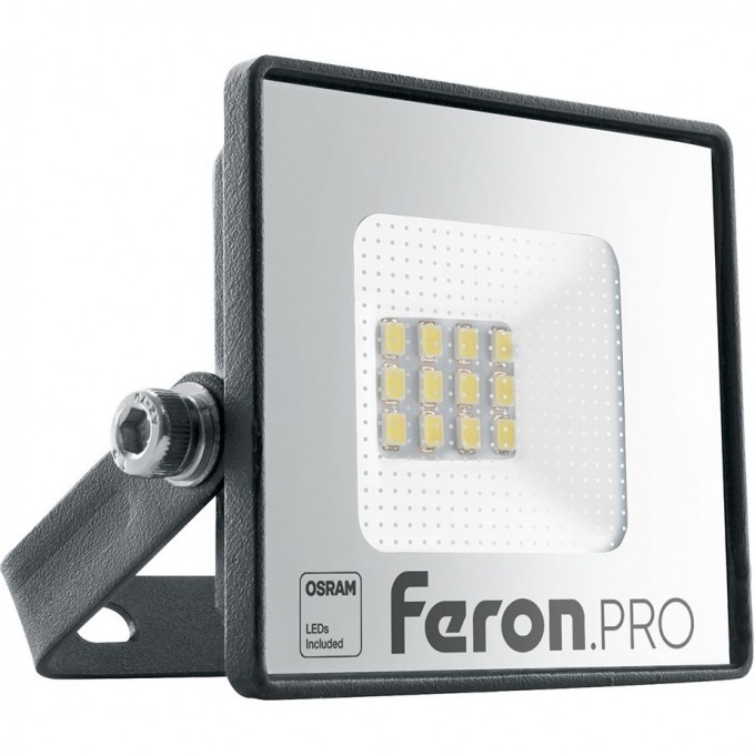 Светодиодный прожектор FERON PRO LL-1000 IP65 10W 6400K черный 41537 Светодиодный прожектор FERON PRO LL-1000 IP65 10W 6400K черный 41537