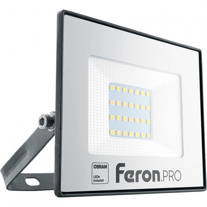Светодиодный прожектор FERON PRO LL-1000 IP65 30W 6400K черный 41539 Светодиодный прожектор FERON PRO LL-1000 IP65 30W 6400K черный 41539