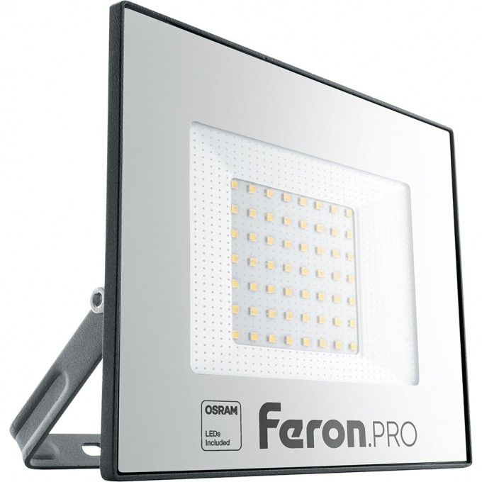 Светодиодный прожектор FERON PRO LL-1000 IP65 50W 6400K черный 41540 Светодиодный прожектор FERON PRO LL-1000 IP65 50W 6400K черный 41540