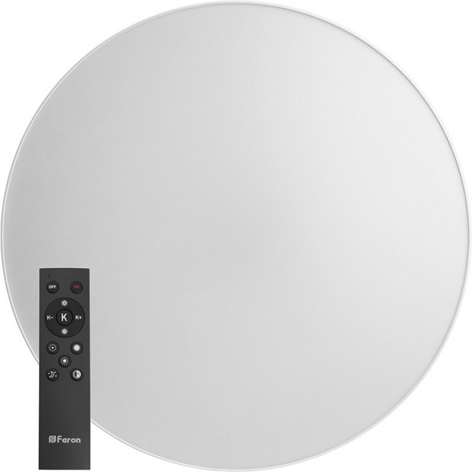 Светодиодный управляемый светильник FERON AL6200 “SIMPLE MATTE” тарелка 60W 3000К-6500K белый 48069 Светодиодный управляемый светильник FERON AL6200 “SIMPLE MATTE” тарелка 60W 3000К-6500K белый 48069